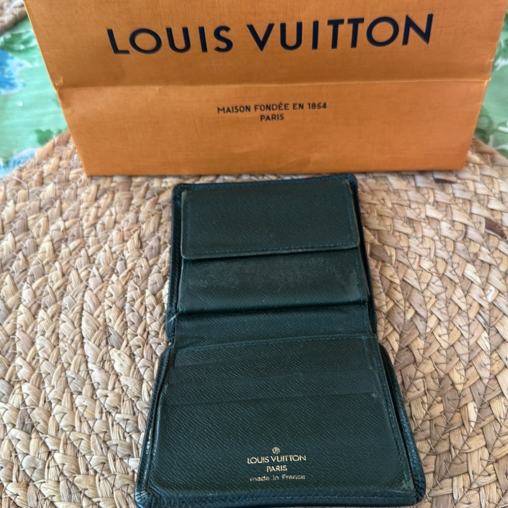 Louis Vuitton Dark Green Leather wallet
